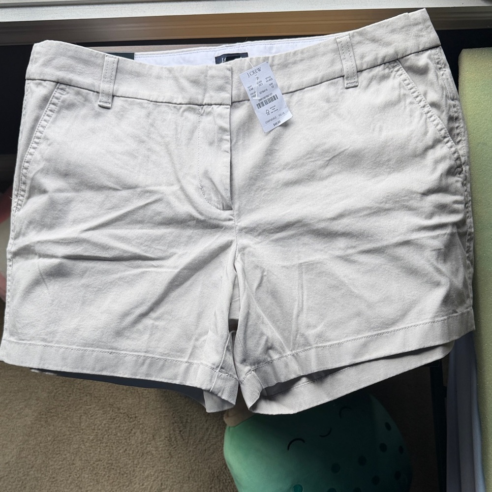 J. Crew Factory Womens Cream Chino Bermuda Shorts